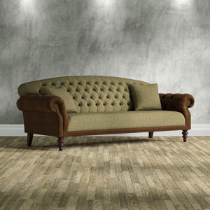 Arbroath Grand Sofa Hide and Fabric